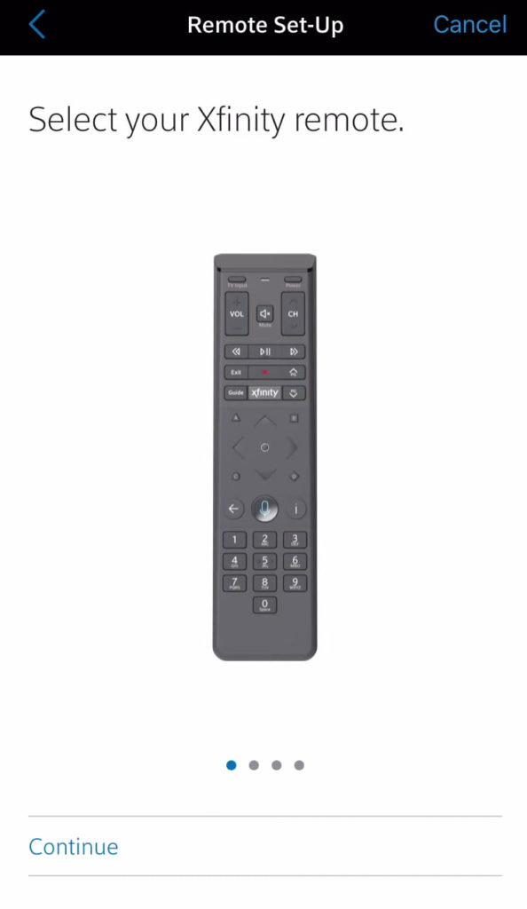 Select TV as a control device
