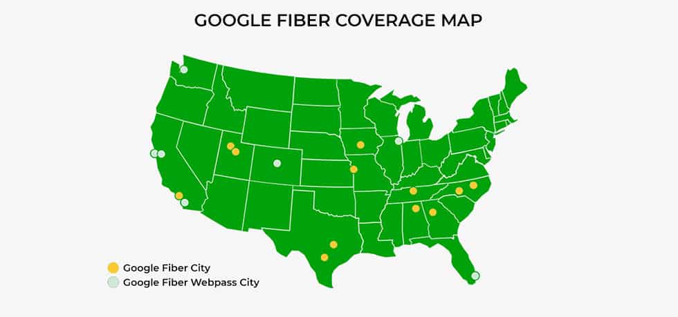 Google Fiber Coverage Map