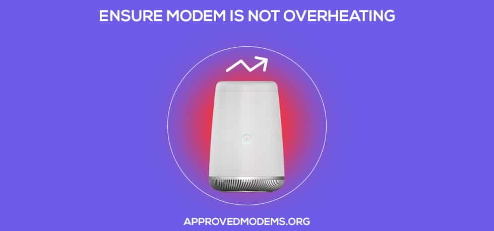 Ensure Modem Isn't Overheating