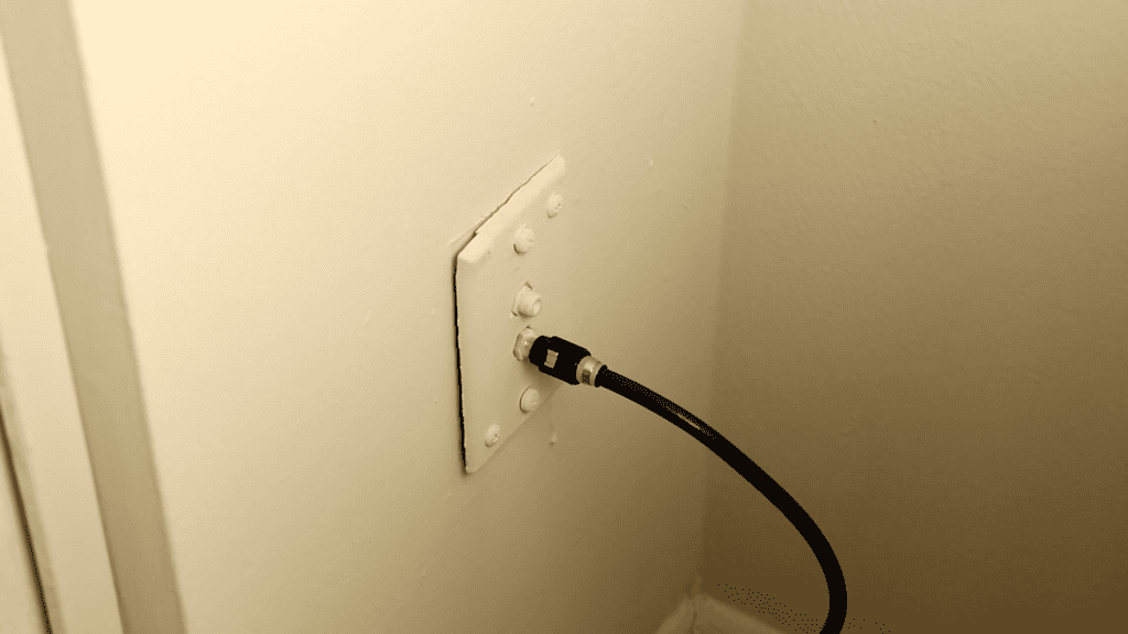 Attach Coaxia Cable to Wall Outlet