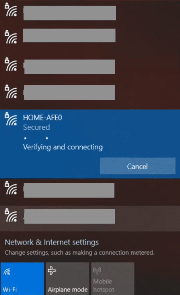 Connecting to Xfinity Wifi