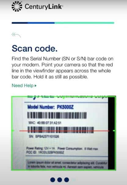 Find the SN number by scanning code