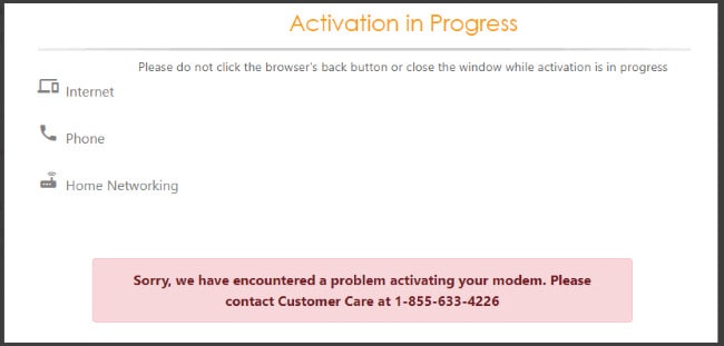 Activation not successful