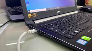 Connect cable with laptop