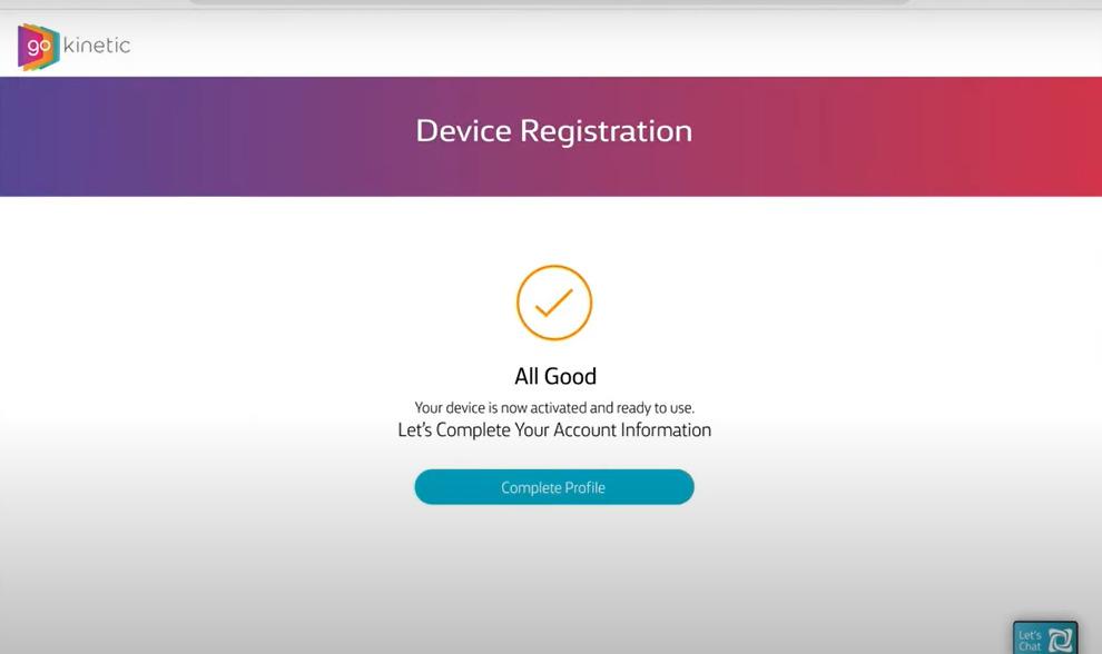 Device Registration on Go Kinetic