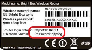 Router admin password