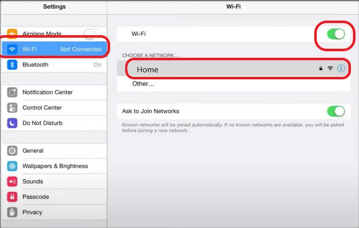 Wifi connect on the device