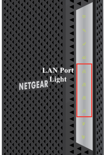 LAN Port Light on Netgear