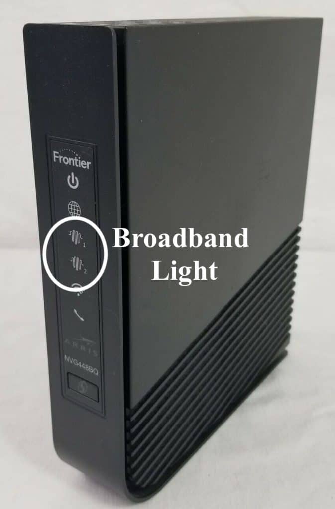 Broadband Lights on Frontier Router
