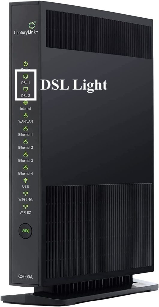 CenturyLink Tower Modem DSL Light