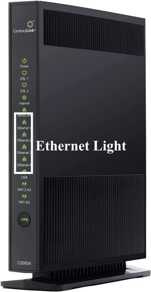CenturyLink Tower Modem Ethernet Light