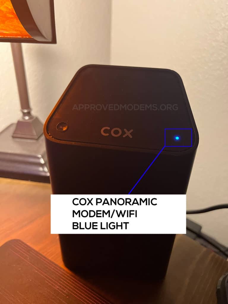 Cox Panoramic WiFi Blue Light