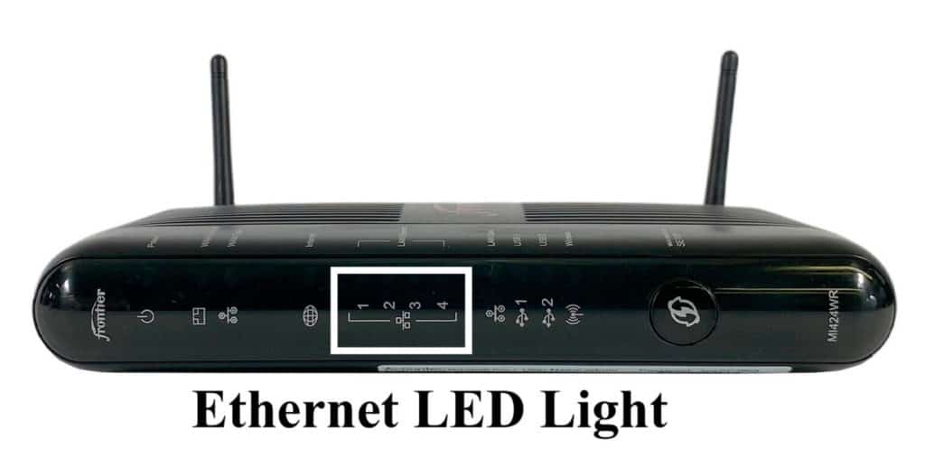 Ethernet LED Light on Frontier Router