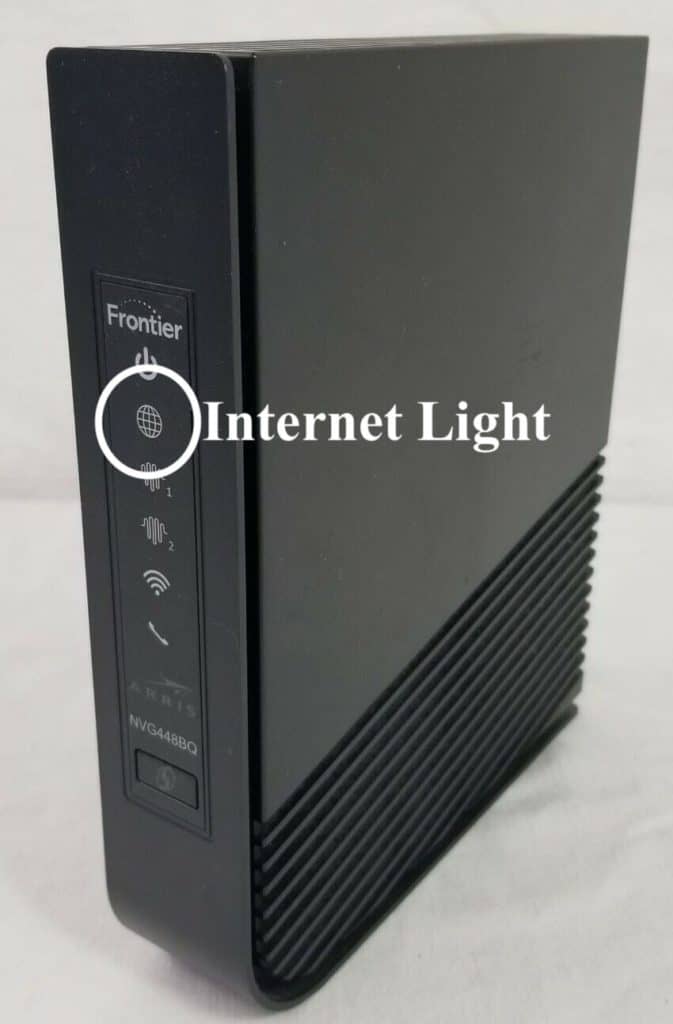 Internet Light on Frontier Router