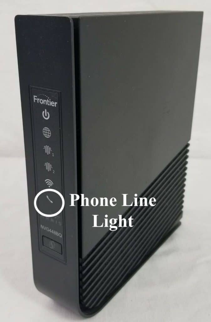 Phone Line Light on Frontier Router