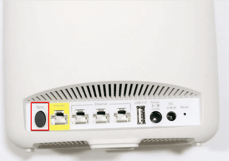 Sync button on Orbi router