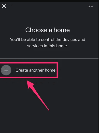 Create a new home account