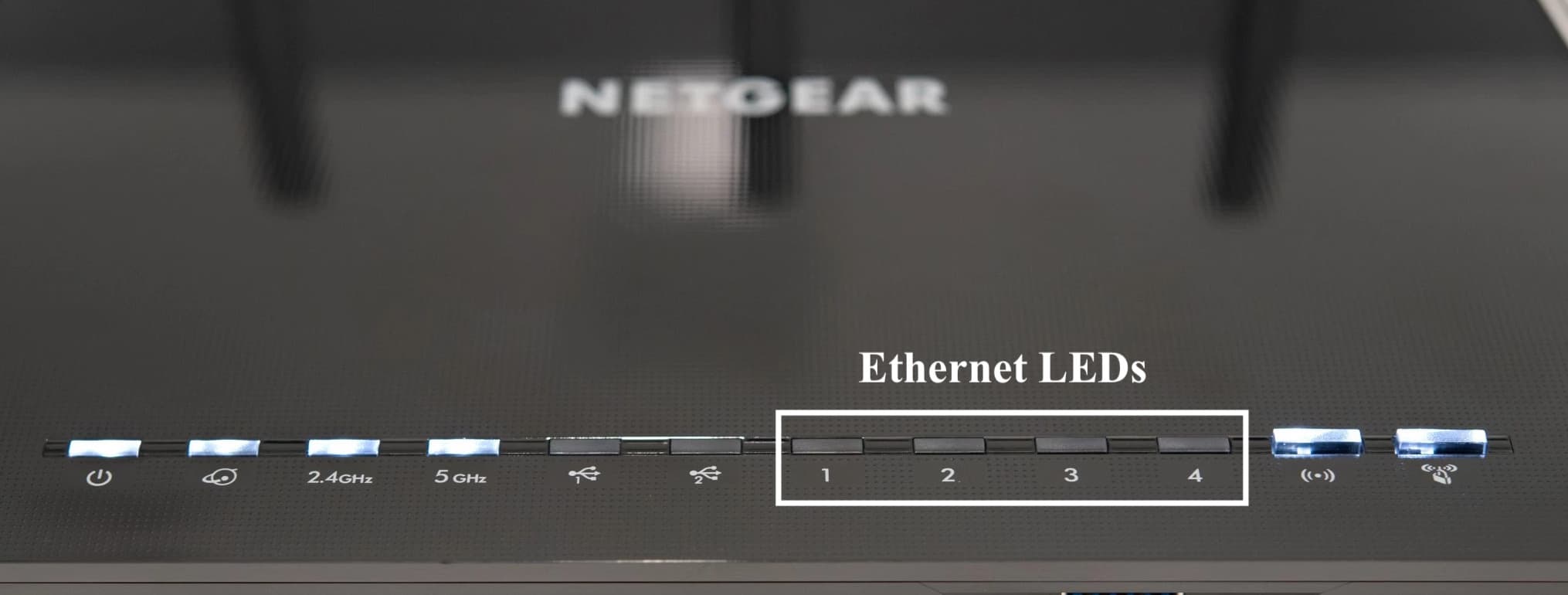 Ethernet LEDs on Netgear Router