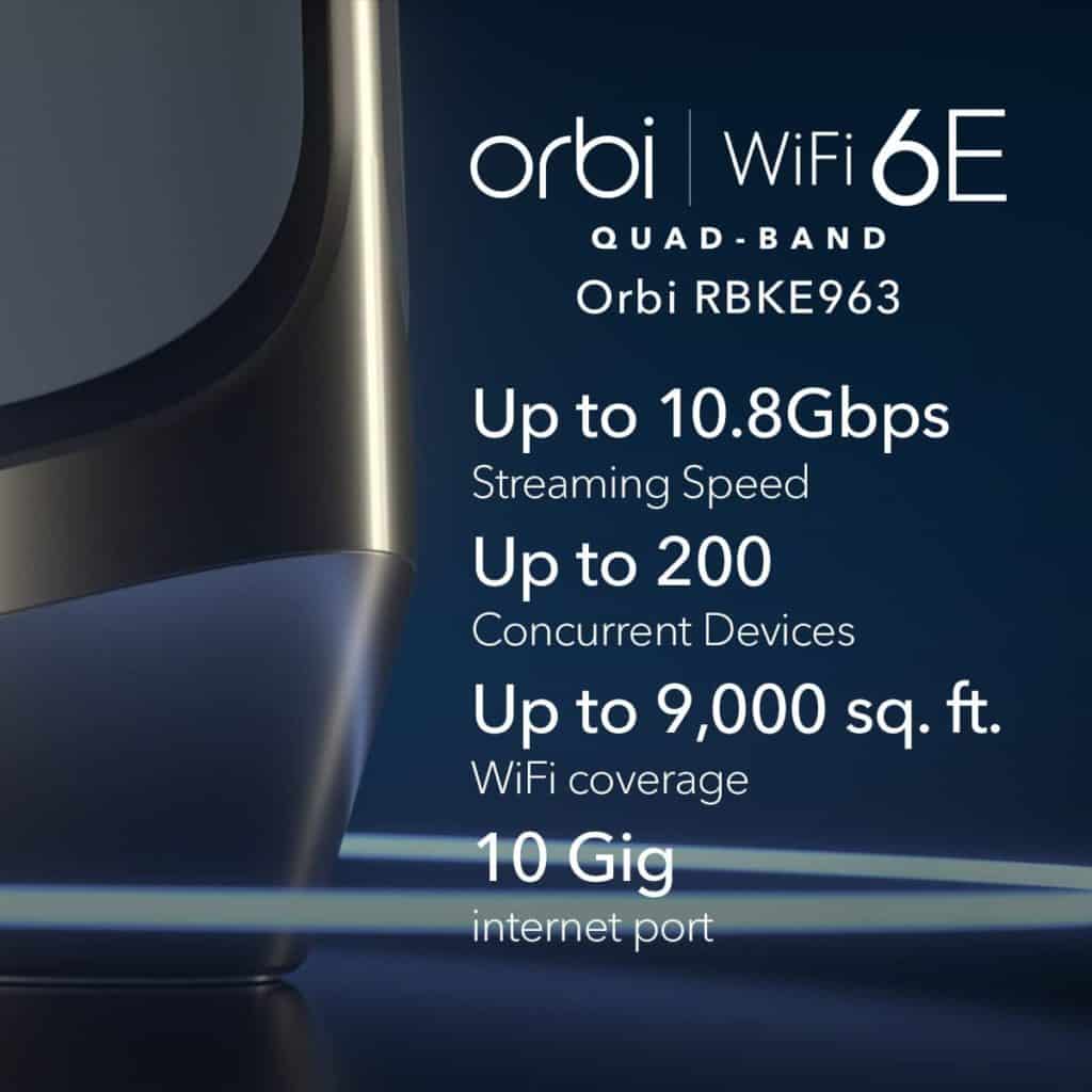 Netgear Orbi RBKE963 WiFi Coverage & Devices Capacity