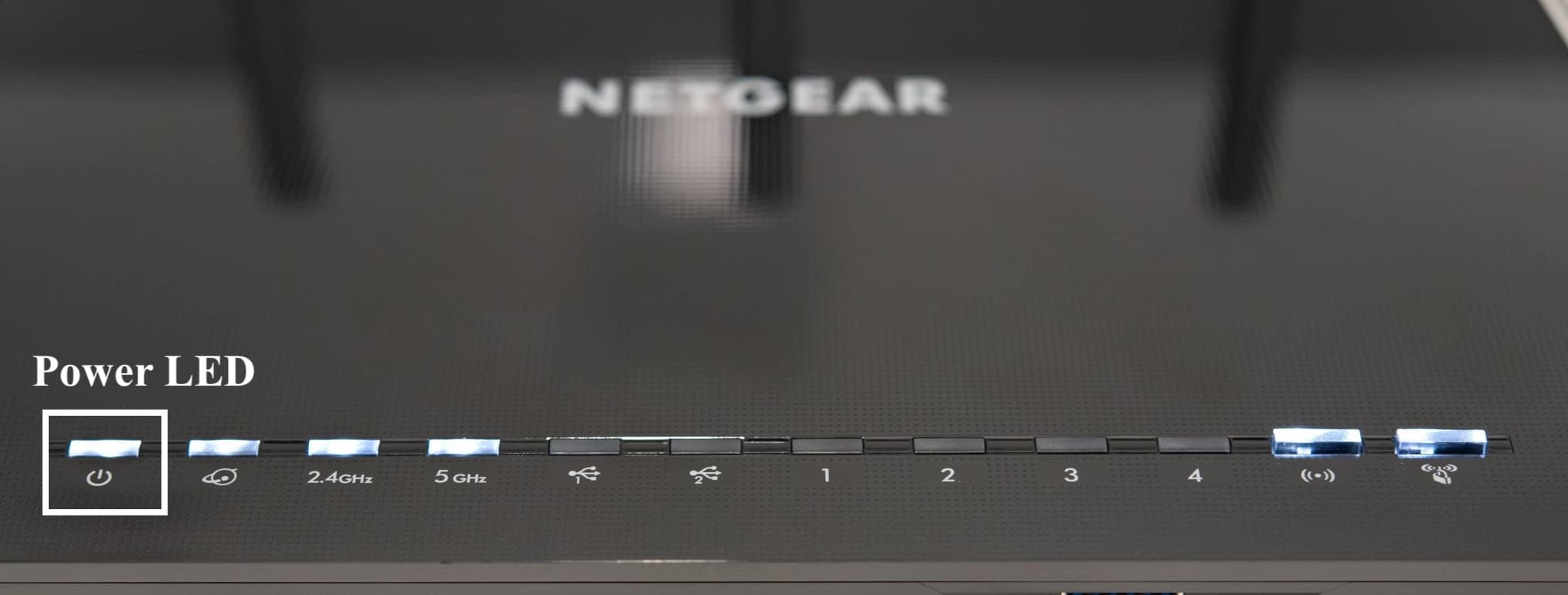 Power LED on Netgear Router