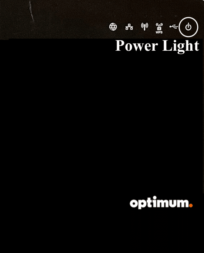Power Light on Optimum Router
