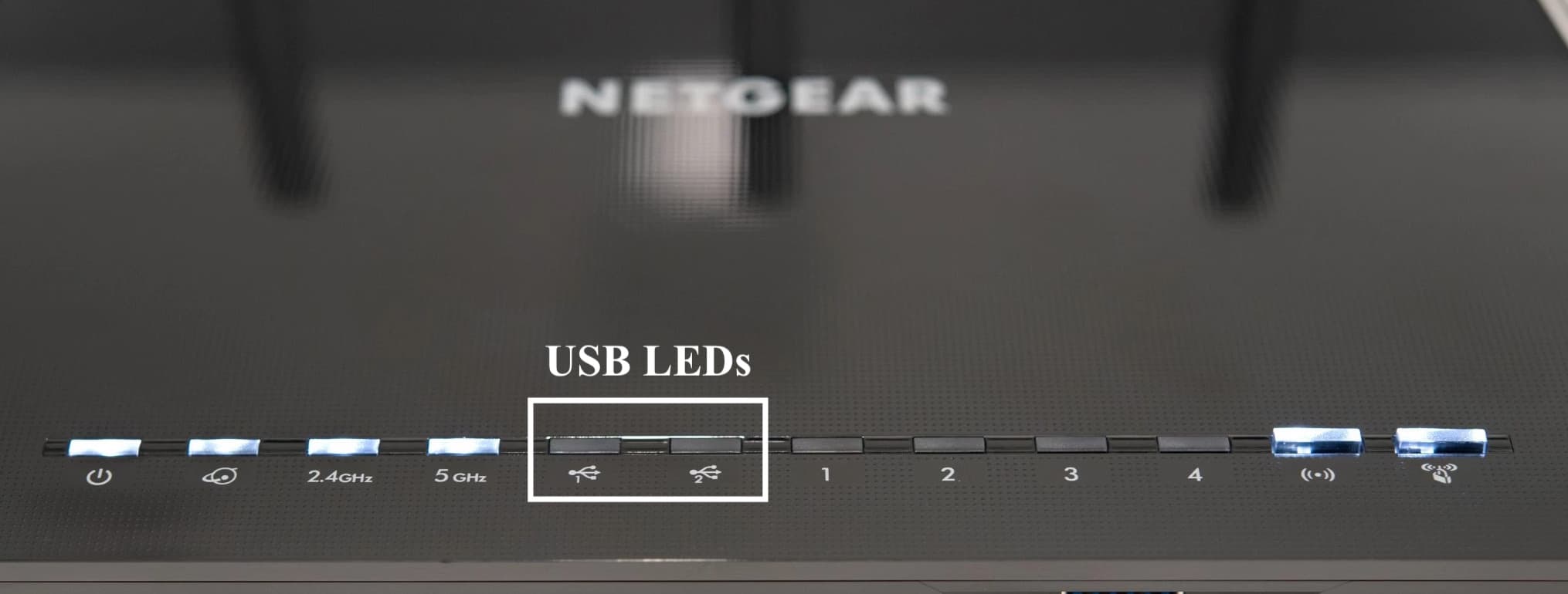 USB LEDs on Netgear Router