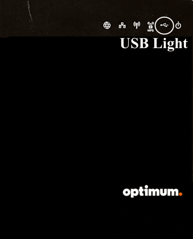 USB Light on Optimum Router