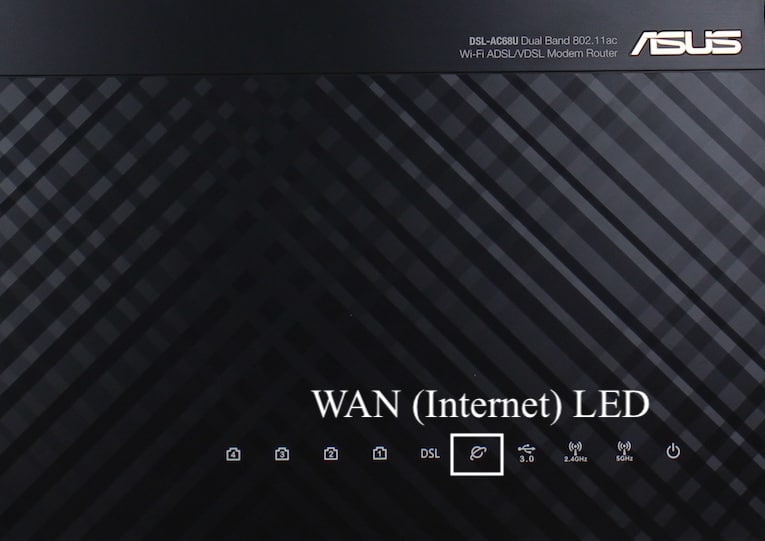 WAN (Internet) LED on Asus Router