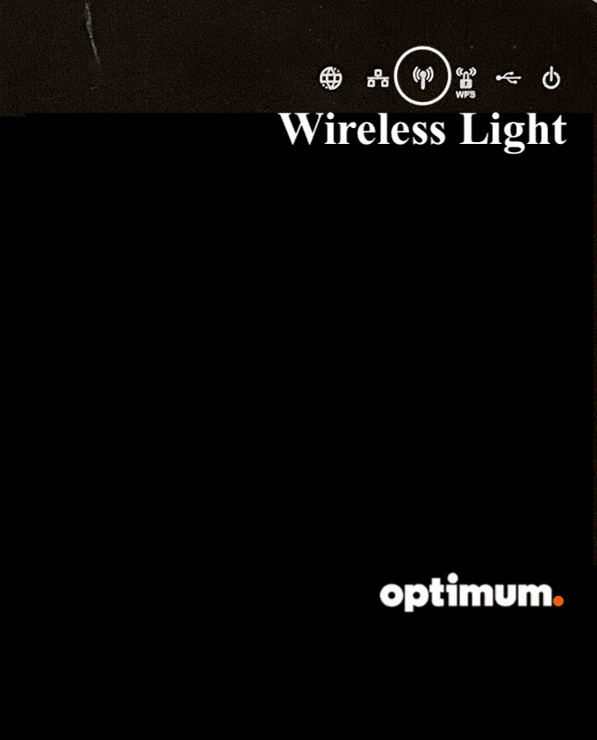 Wireless Light on Optimum Router