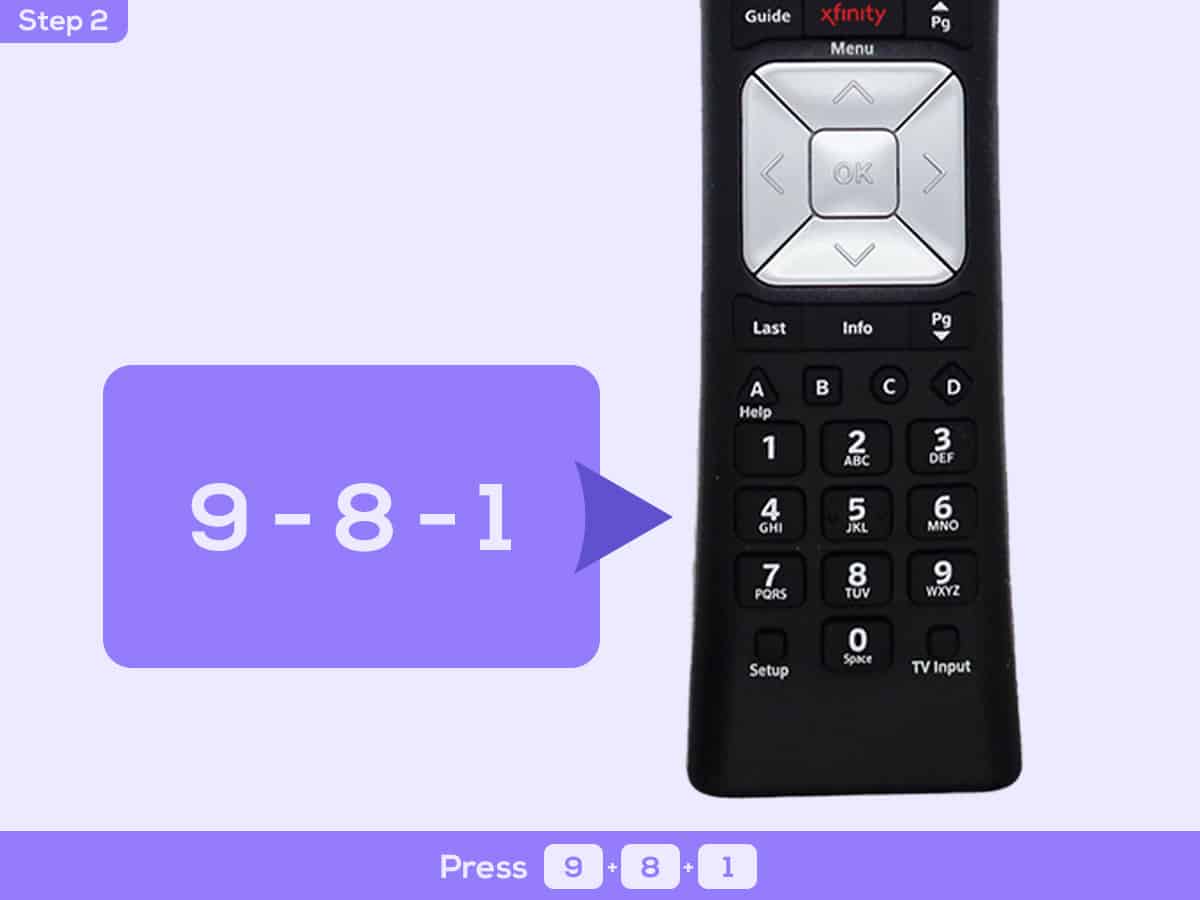 Press 9-8-1 on your XR5 remote