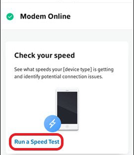 Run a speed test
