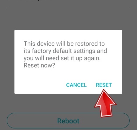 Confirm Reset TP-Link Router