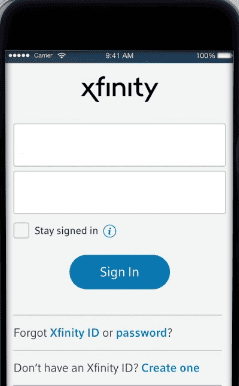 Login to the Xfinity My Account App using your Xfinity ID and Password
