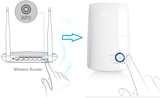 Press the WPS button on your main Router and then Extender