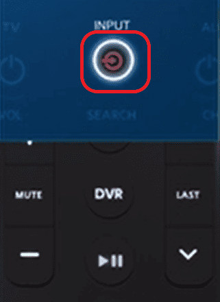 Wait until you notice the input button blinking twice.
