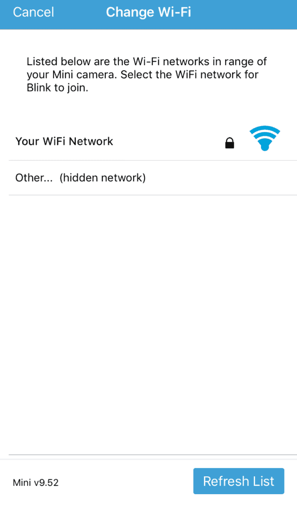 Choose your Wi-Fi network