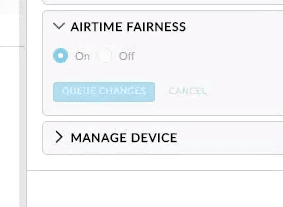 Find the AirTime fairness option in the settings and tap On