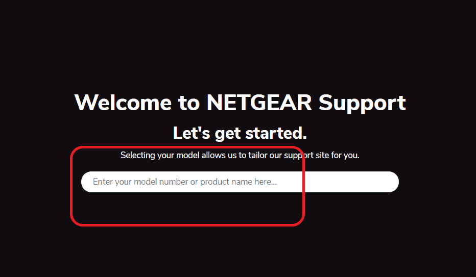 Visit Netgear Support portal
