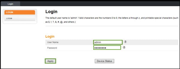 Type the ID and Password for your Arris account