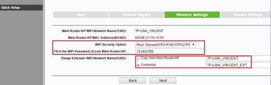 Enter the SSID and password of your existing Wi-Fi network