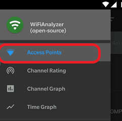 Run the Wi-Fi scanner by clicking the Access points