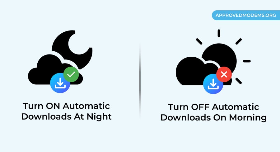 Schedule Auto Downloads To Night