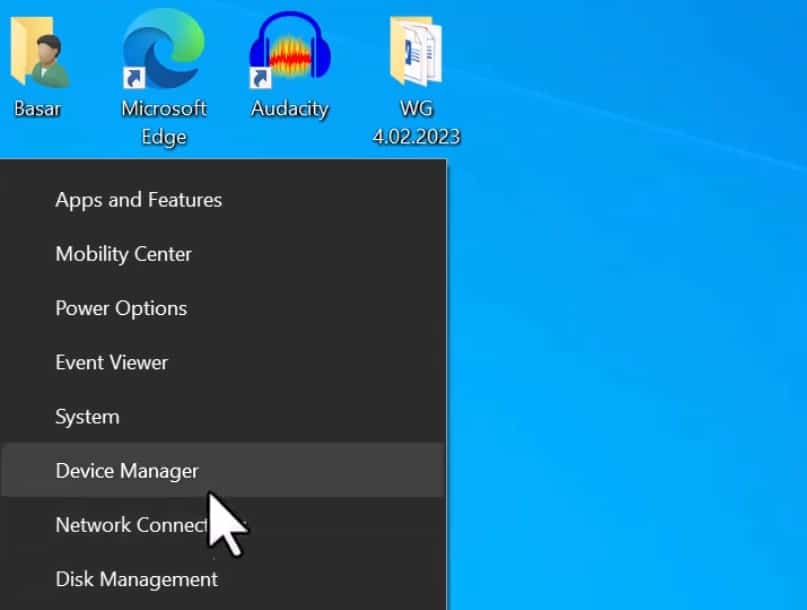 Tap on Device Manager