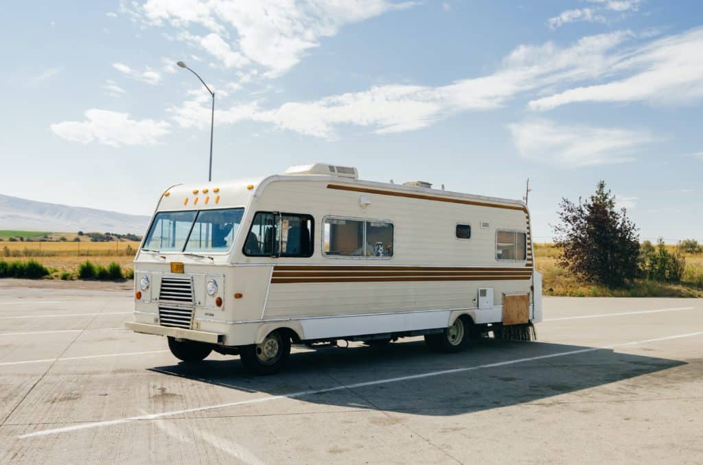 Park RV in an Open Space